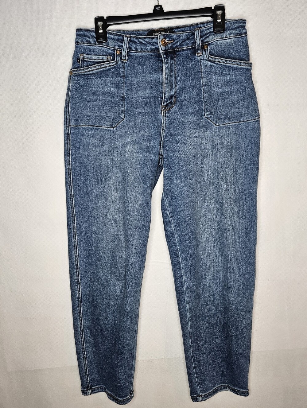 Judy Blue Barrel Fit Jeans High Rise Medium Dark Wash JB881012 Size 7/28